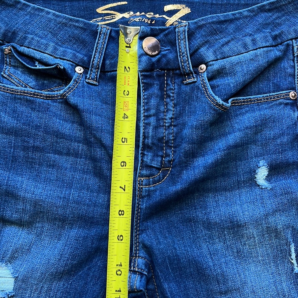 Seven7 Women's Skinny Jeans - Dark Blue Indigo - Picture 13 of 14